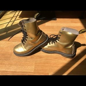 Gold Dr. Martens